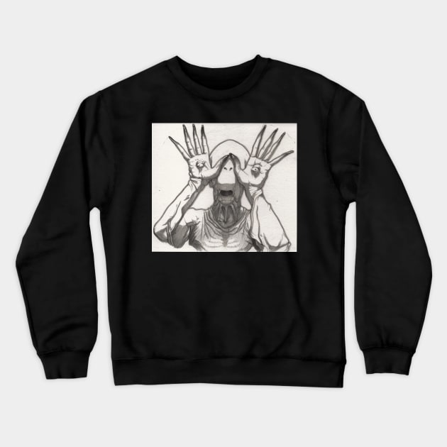 Pale Man Crewneck Sweatshirt by artofannabellepullen